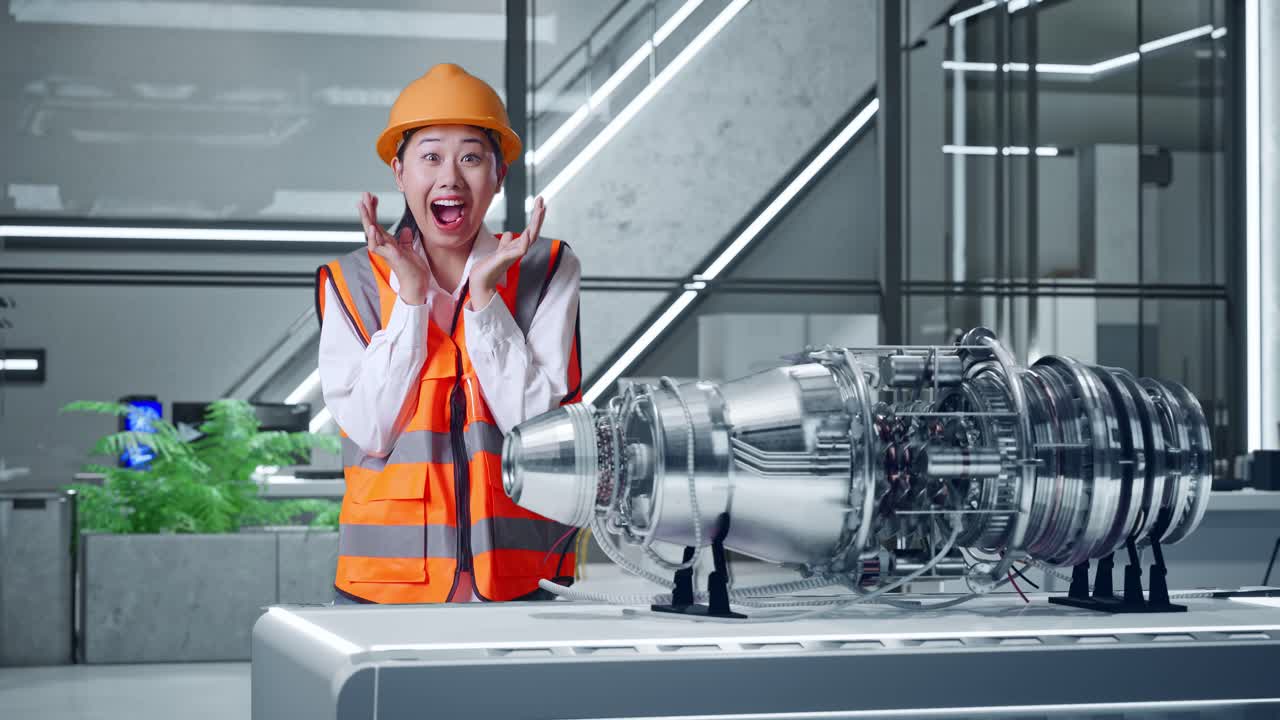 инженер удивлен моделью реактивного двигателя