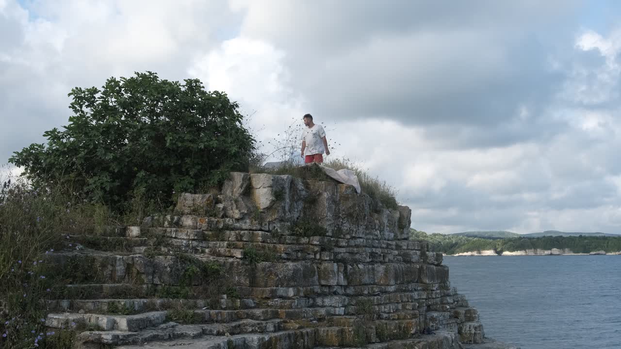 vacaciones en tiendas de campaña en el mar