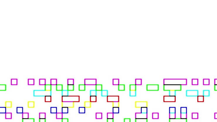 Multi colored digital squares signal