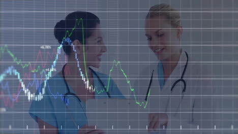 animation of financial data processing over diverse doctors