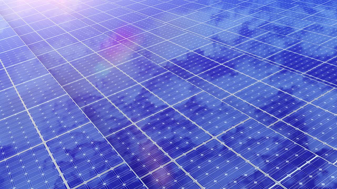 대체 에너지 농장에서 재생 가능한 전력을 생산하는 태양 패널