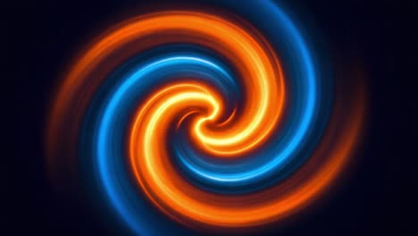 a vibrant swirl of colors: captivating twisting motion combining bright orange and deep blue shades in a mesmerizing abstract pattern