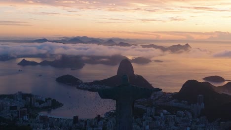 guanabara bay, sugar loaf mountain and botafogo seen from christ the redeemer, rio de janeiro, brazil