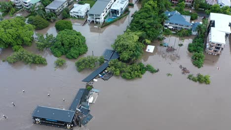 Drone-shot-of-destroyed-city-cat-boat-ferry-terminal-1