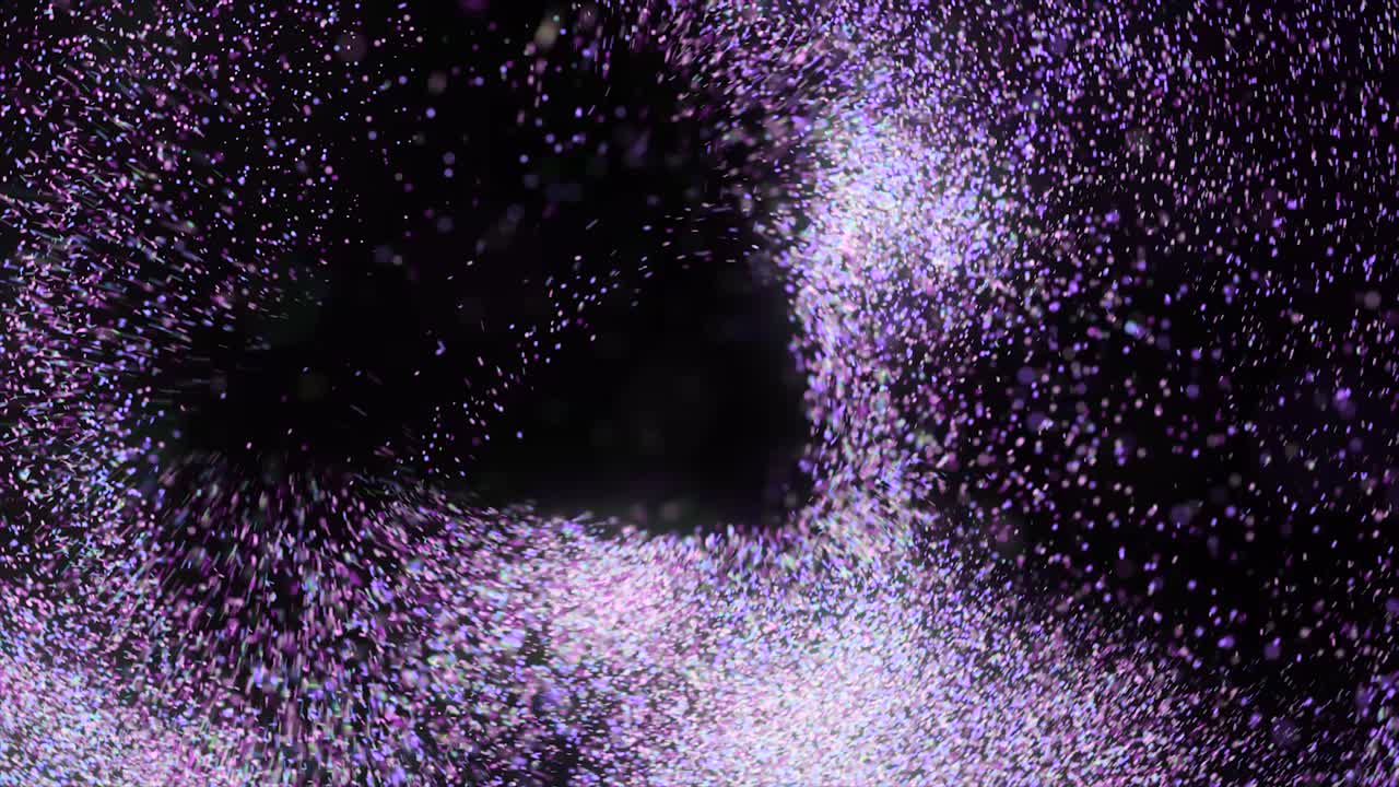 espiral de partículas de colores abstractas