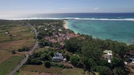 Volando-Sobre-La-Isla-Mauricio-En-El-Océano-índico