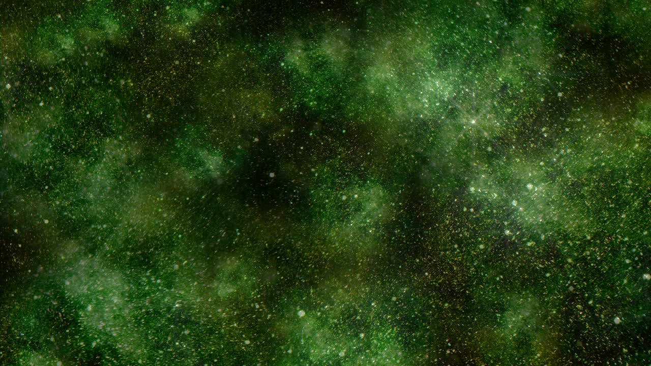 fondo verde y negro vibrante con manchas y puntos deslumbrantes