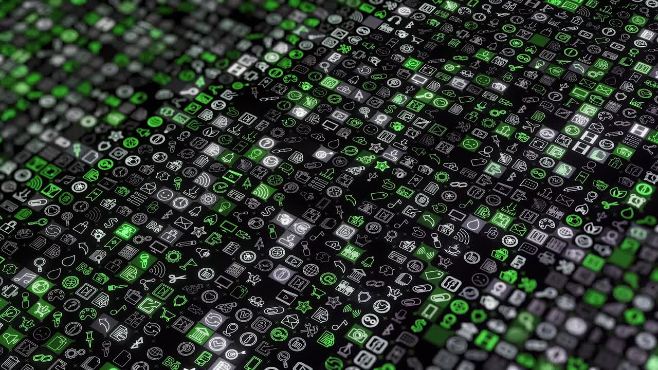 patrón abstracto de iconos de aplicaciones coloridas