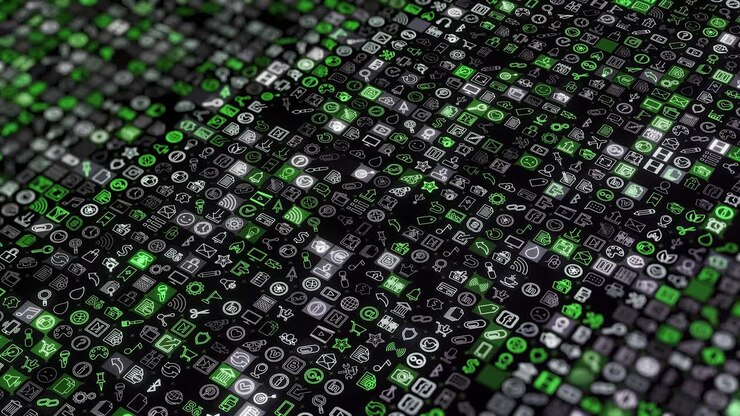 Abstract Pattern of Colorful Application Icons