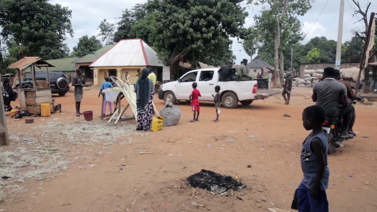 Filming rural life in a Nigerian village
