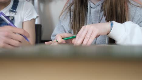 students studying close-up