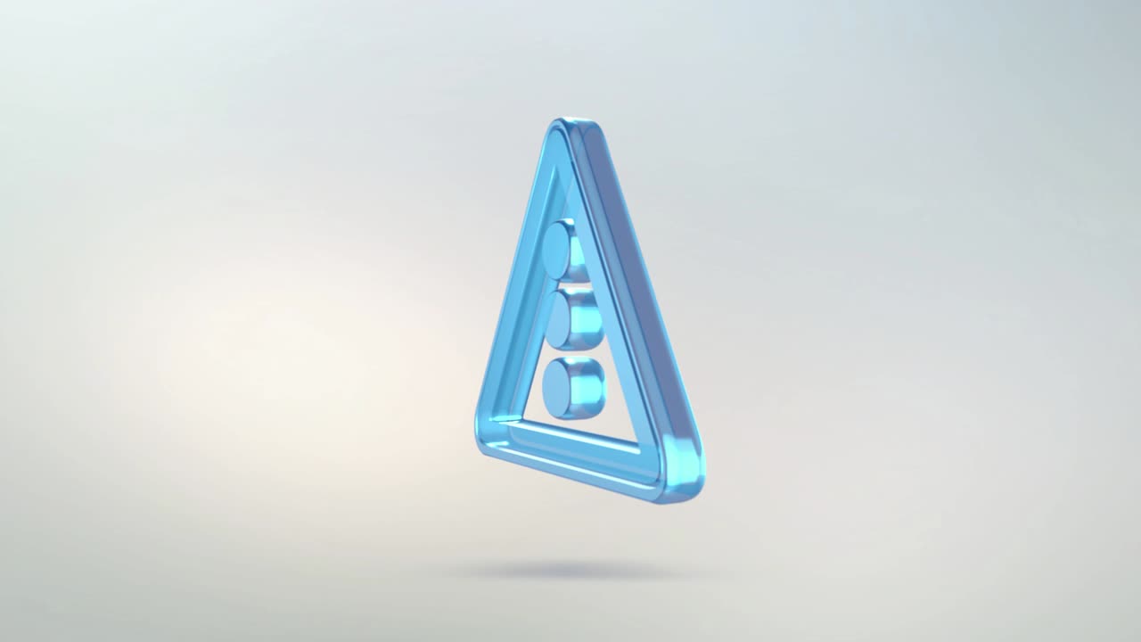 animación del icono del semáforo con canal alfa. señal de tráfico aislada