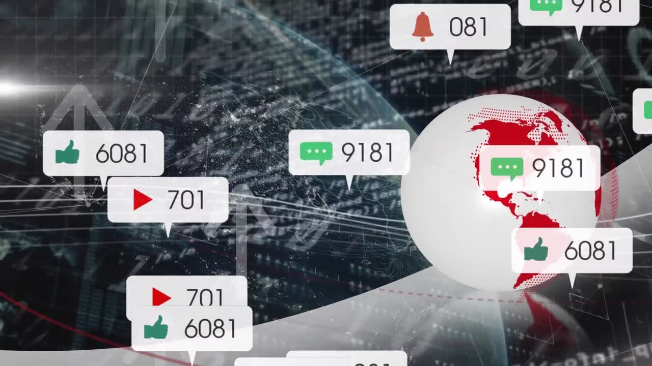 미디어 아이콘의 애니메이션과 전 세계 데이터 처리