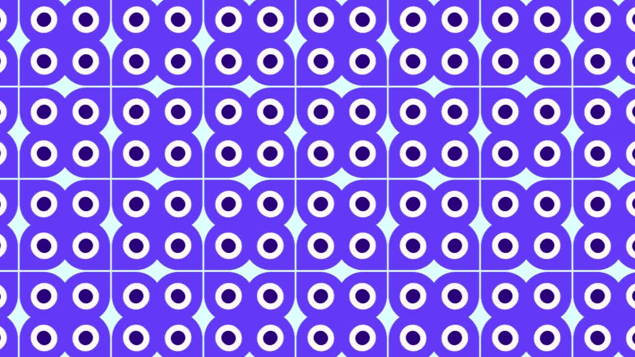 Blue geometric ornaments mosaic animation