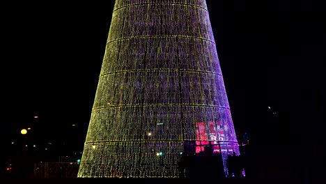 holiday lights show in downtown denver