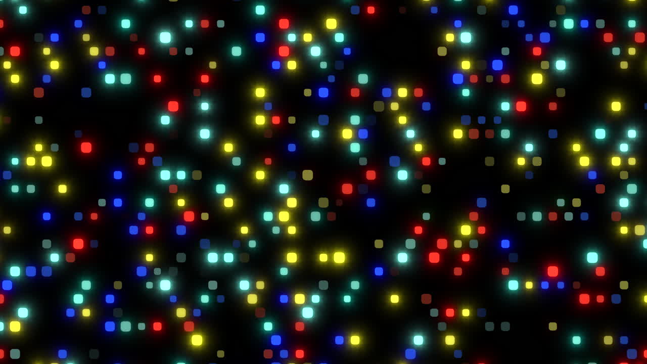 Vibrant and mysterious colored dot pattern on dark background
