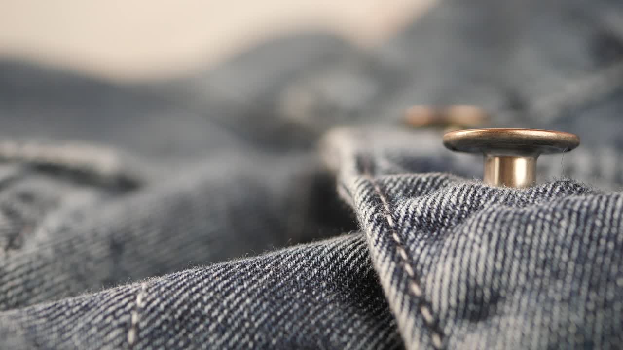 Denim Fabric with Button