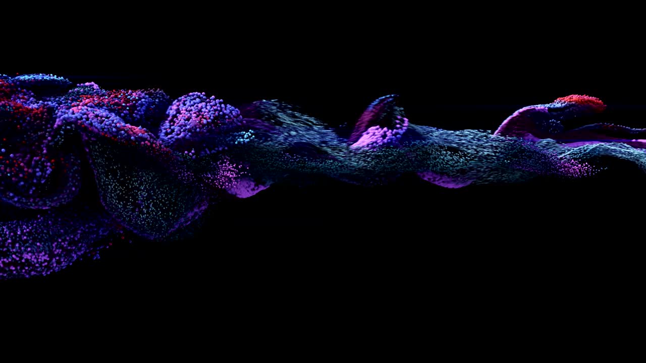 Fluid / paint simulation exploding forward.