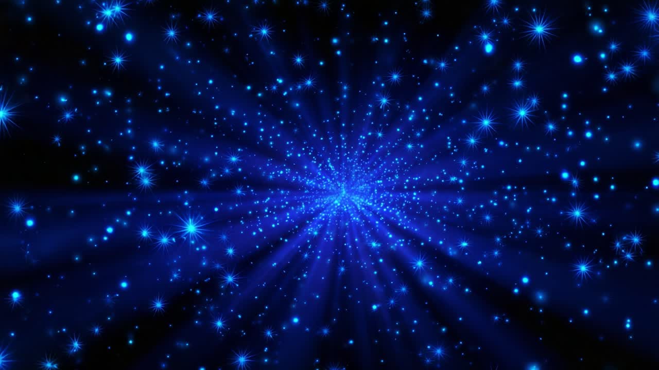 A mesmerizing cosmic explosion of radiant blue starlight, depicting a vast, enchanting universe filled with sparkling stars and deep shades of navy, inviting exploration and wonder into the celestial realms