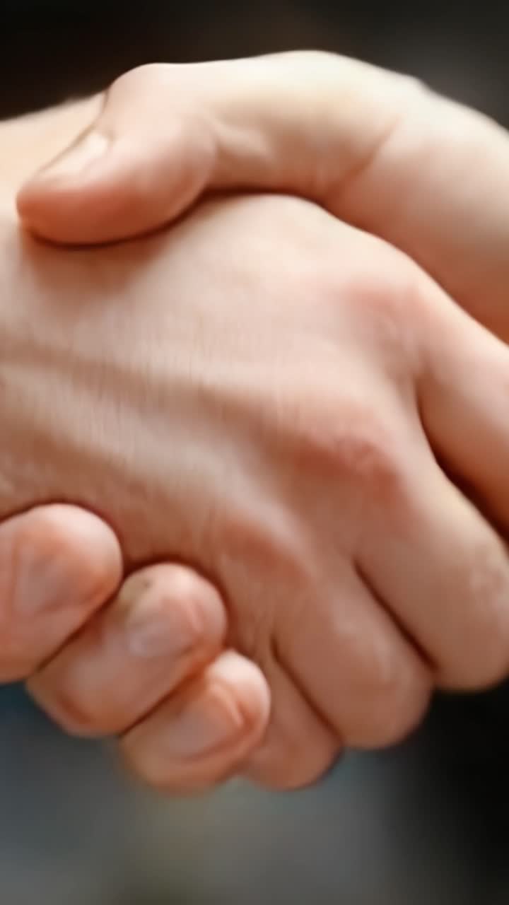 Um Aperto de Mão Significativo Representando Confiança e Colaboração Entre Dois Indivíduos em um Ambiente Profissional