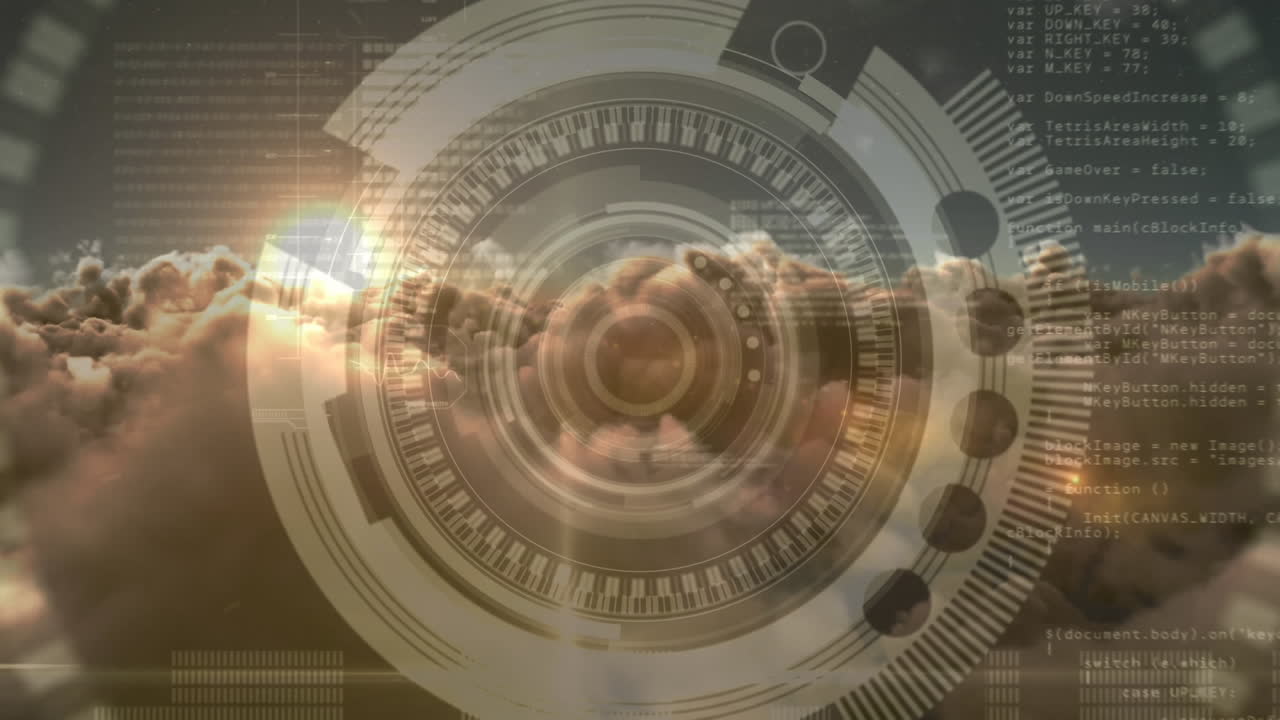 초점을 맞추는 카메라 렌즈의 디지털 복합