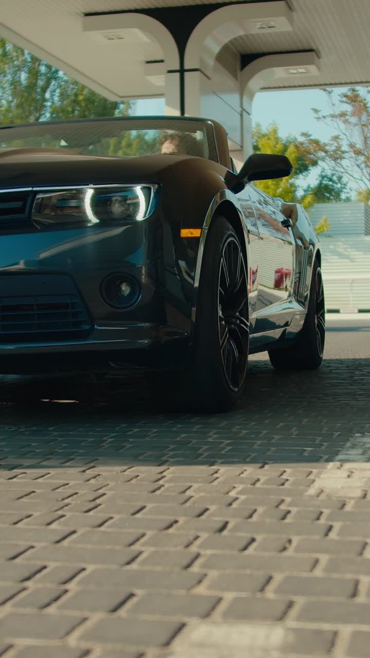 Black Convertible Car Under a Canopy