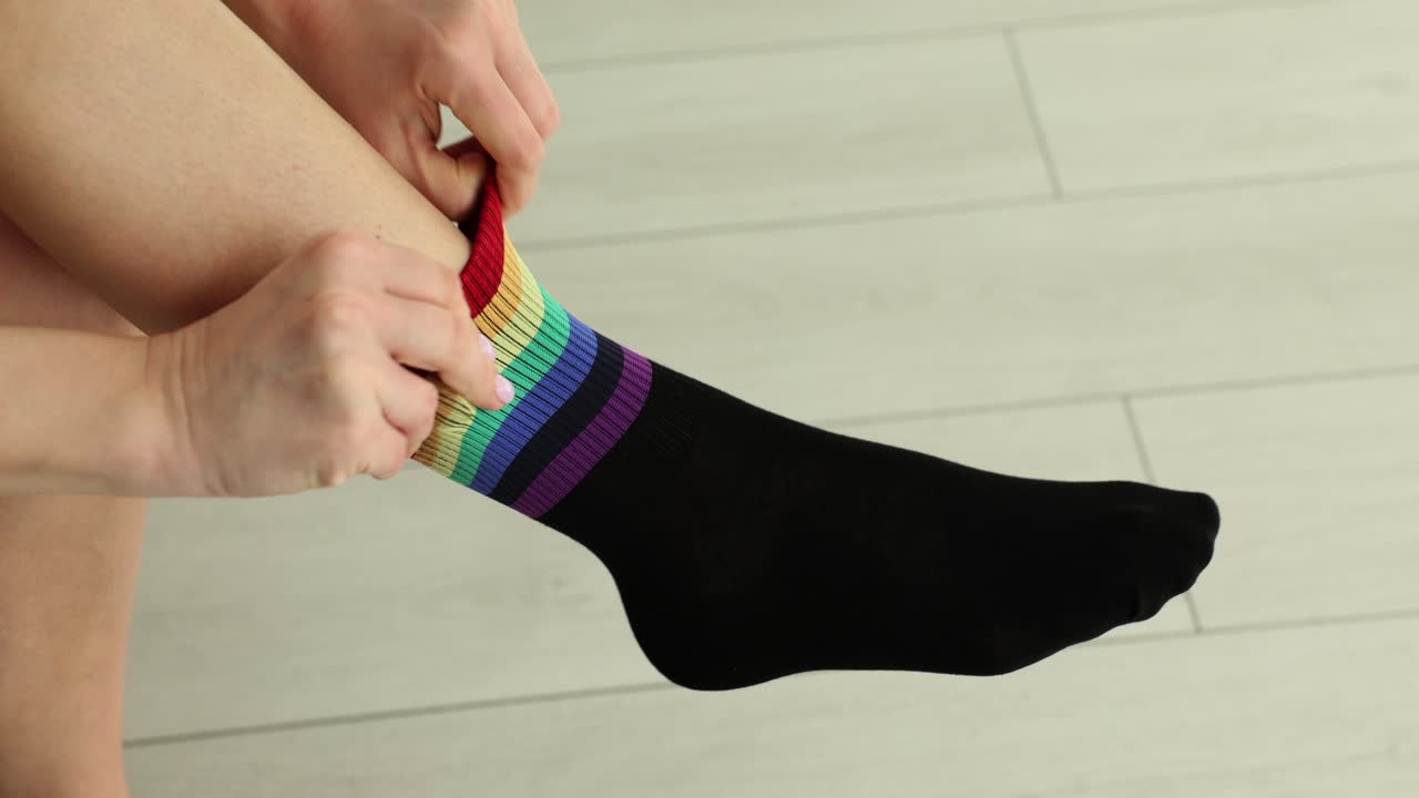 Putting on a sock