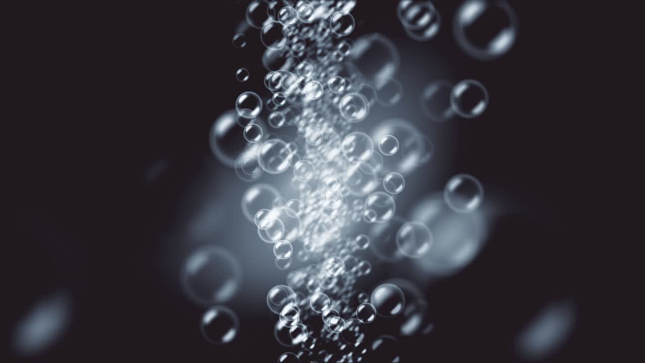 어두운 배경에 있는 거품