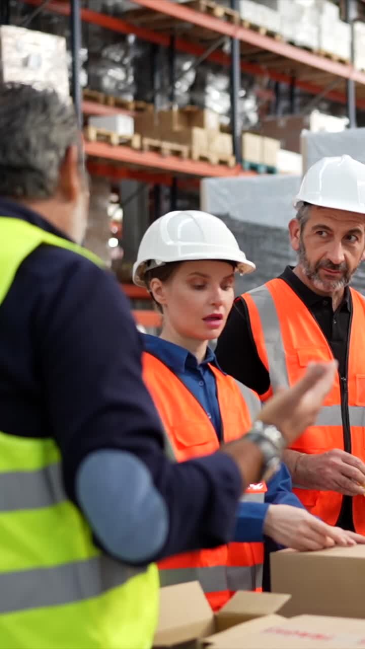 Warehouse Team Packing Boxes