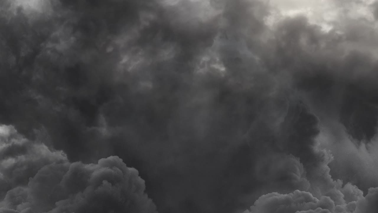 폭풍우, 어두운 하늘, 번개, 허리케인 4k