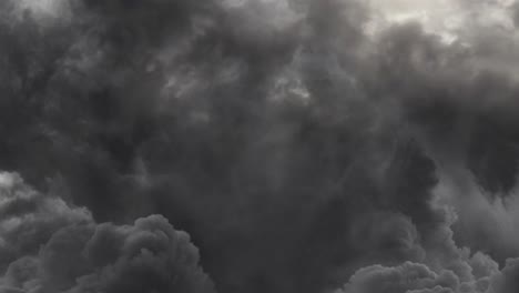 tormentas eléctricas cielo oscuro con relámpagos huracán 4k