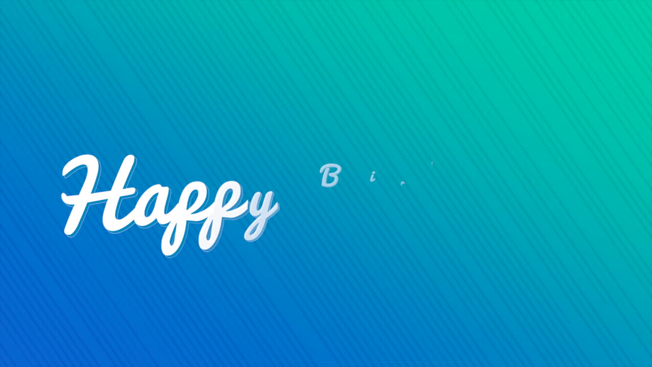 줄무 바탕 에 생일 축하 문장 이 있는 다채로운 생일 카드