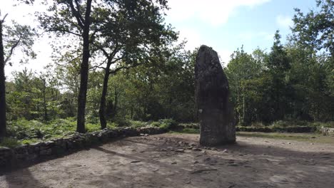 panoramic view from left to right of the manio giant at carnac in bretagne