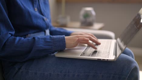 businesswoman using modern computer.