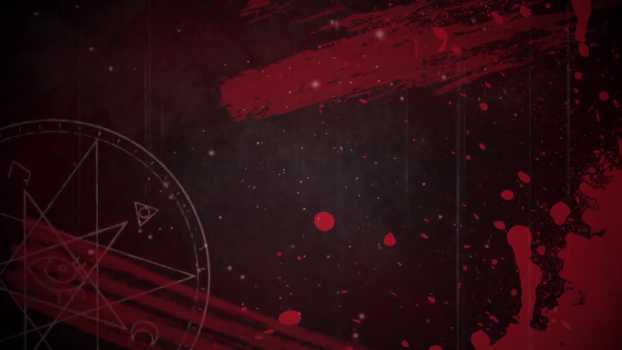 animación de manchas rojas de pintura