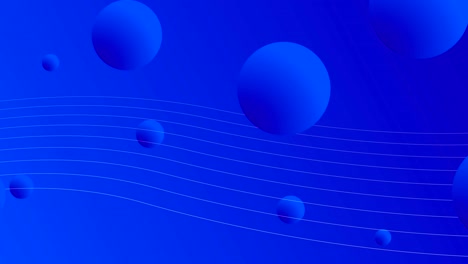 animation of 3d balls moving against blue background