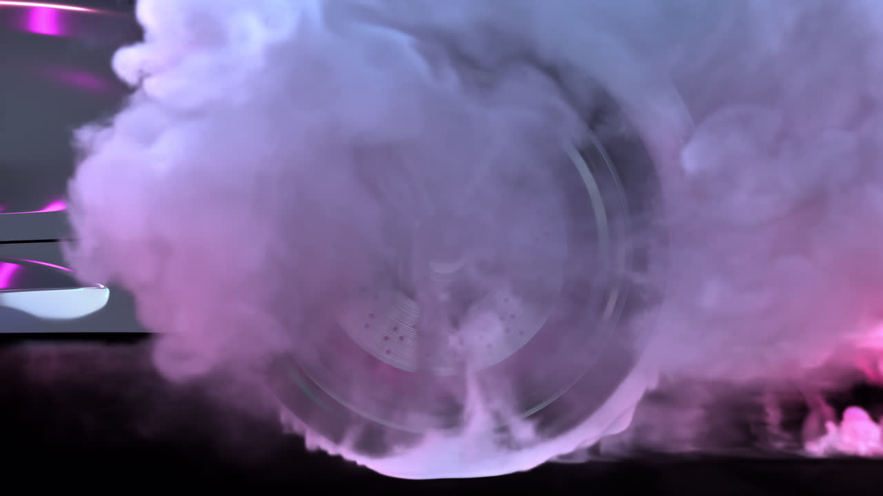 coche de deriva con humo de neón coches con canal alfa