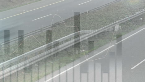 highway with bar graph