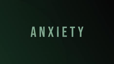 anxiety center text animation vector on dark backdrop