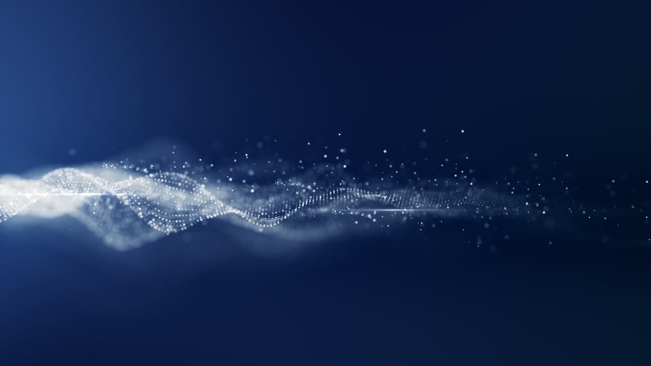 Abstract digital particle wave.