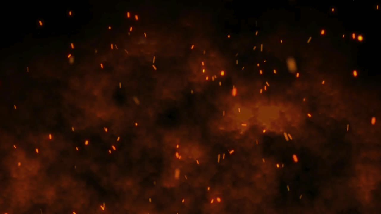 Fire flames embers smoke animated particles kinetic moving background animation