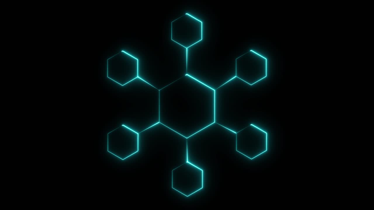 Neon hexagon network