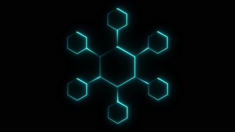 neon hexagon network