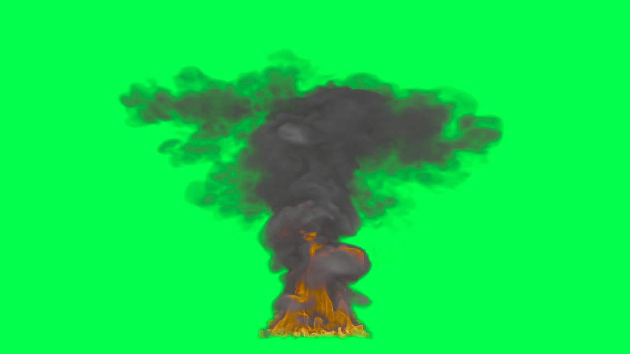 animación de explosión en pantalla verde