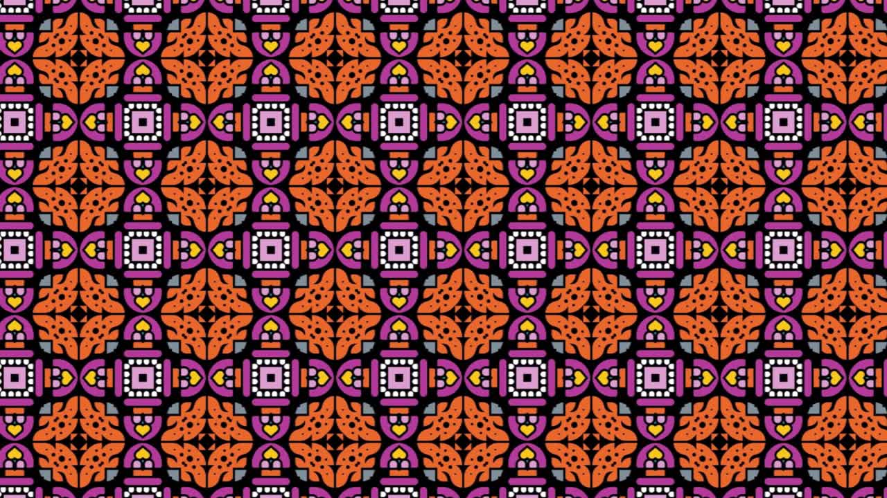 elemento máximo mosaicos patrón geométrico sin costuras en colores naranja, rosa y negro