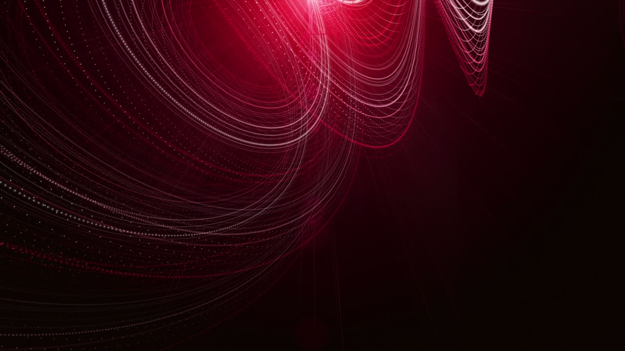 Powerful animation with particle stripe object and light in slow motion ...