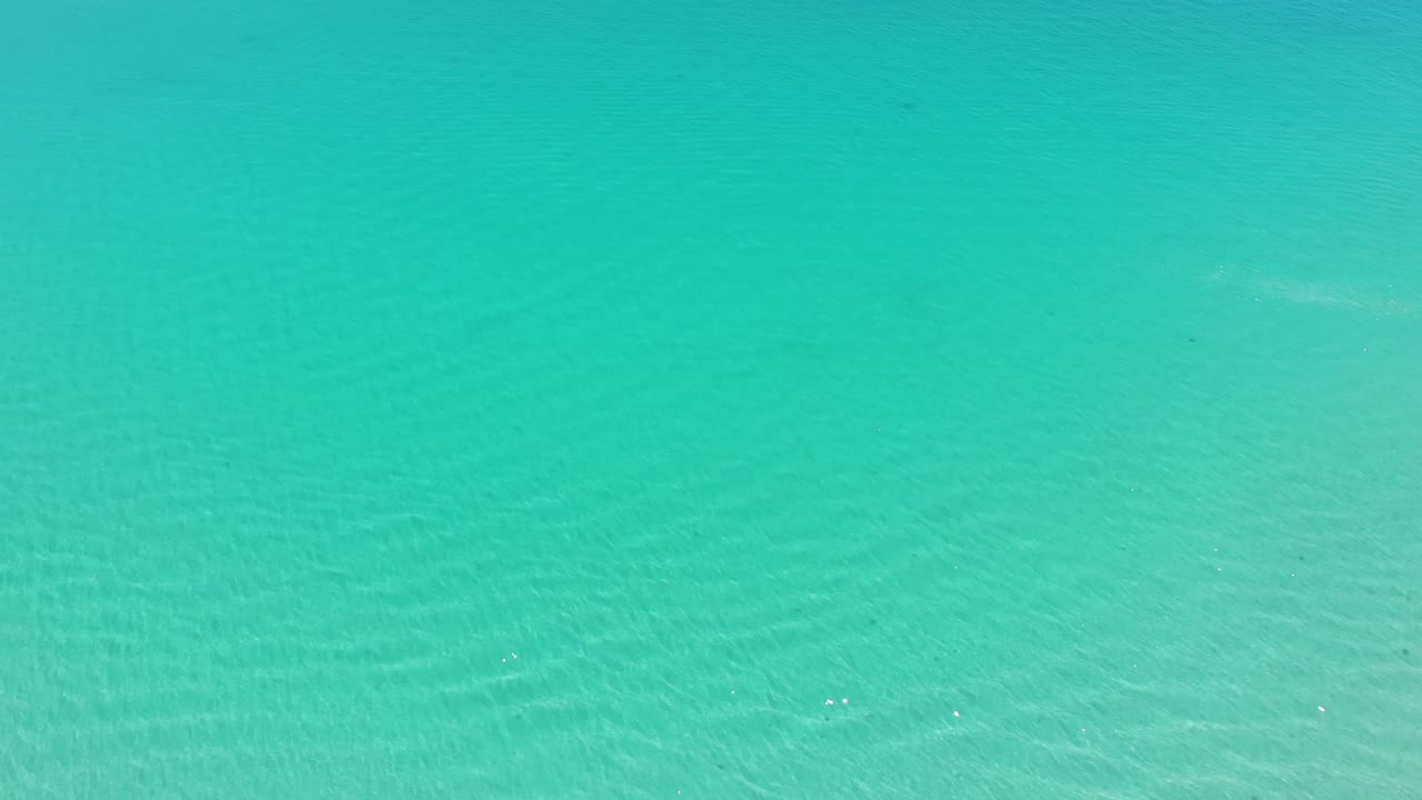 멕시코 의 플라야 발란드라 의 투명 한 물 과  ⁇  모래 해변 의 광대 한 풍경, 멀리 에서 요트 가 있다