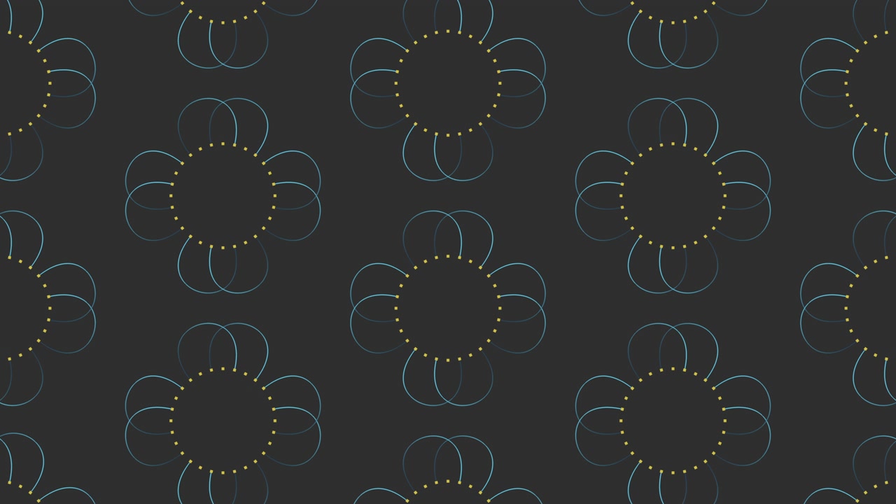 Intricate Floral Pattern With Blue And Yellow Flowers