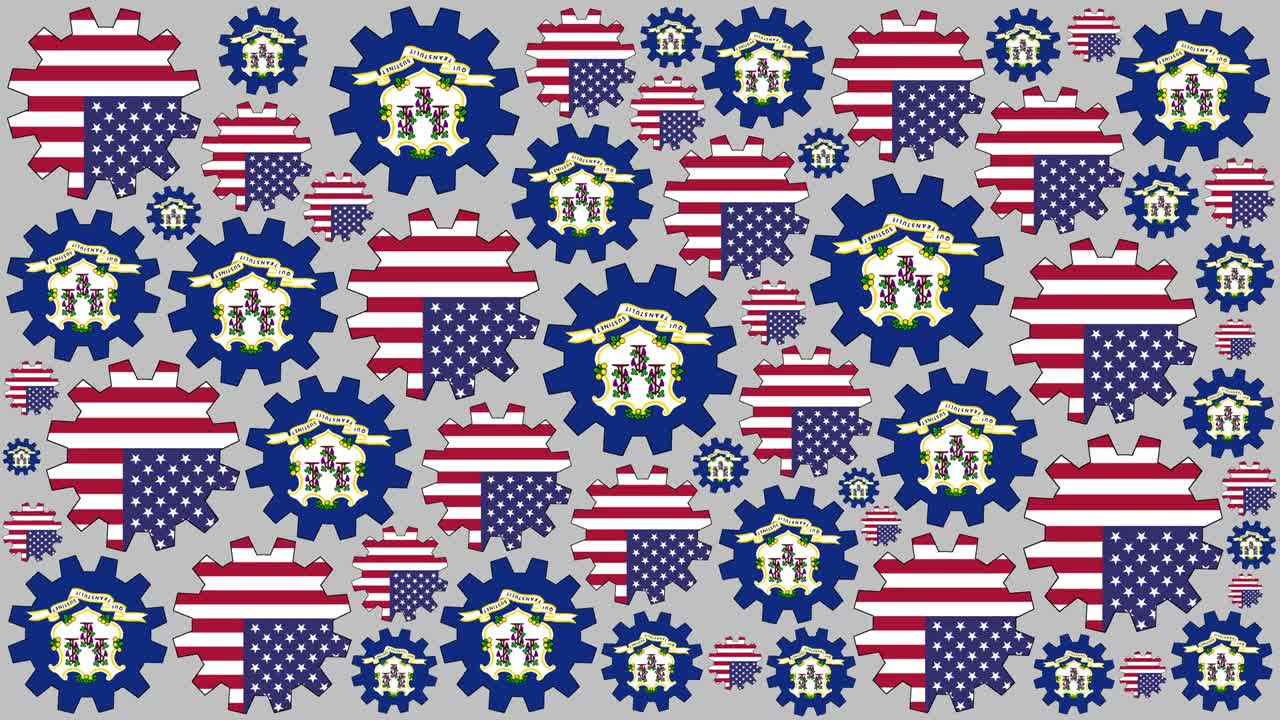 미국과 코네티 발 기어 회전 배경