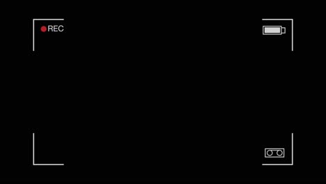 pantalla de grabación de la cámara